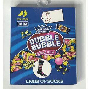 Dubble Bubble Gum Socks Unisex Fun Candy Graphic Crew Black Novelty Gift